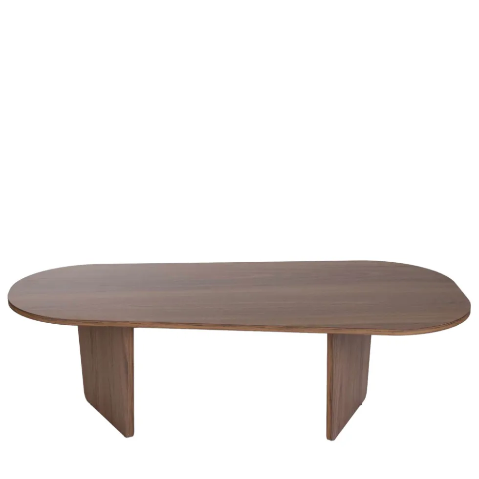 SOMA Table basse ovale en bois 130x65cm
