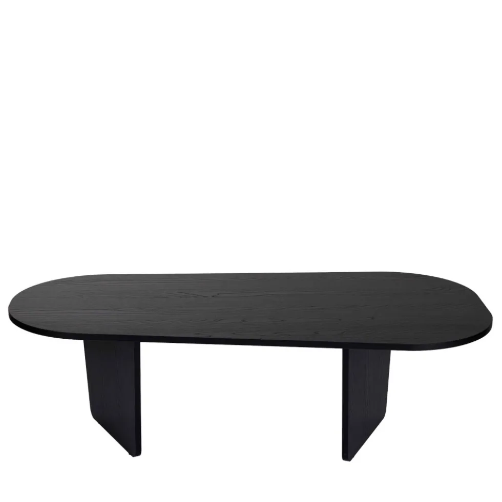 SOMA Table basse ovale en bois 130x65cm