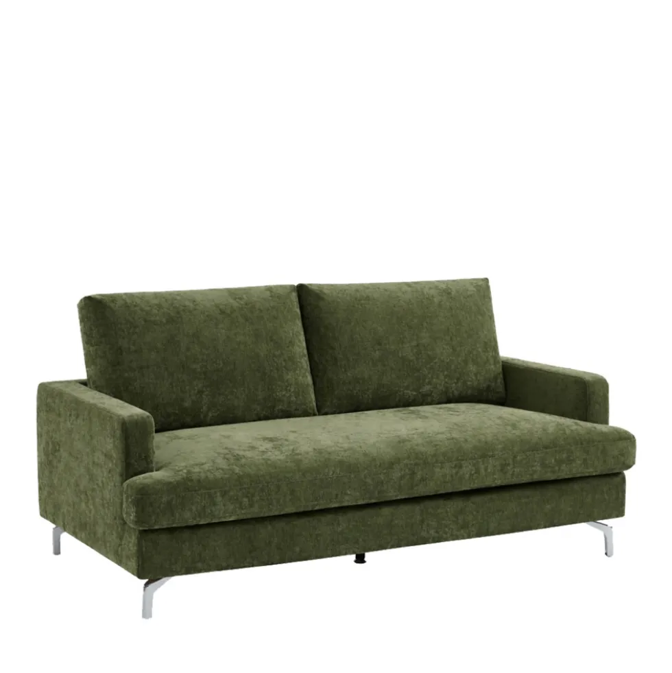 SOPHIE Canapé 3 places en tissu pieds chrome