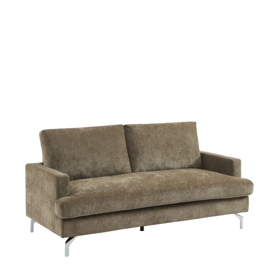 SOPHIE Canapé 3 places en tissu pieds chrome