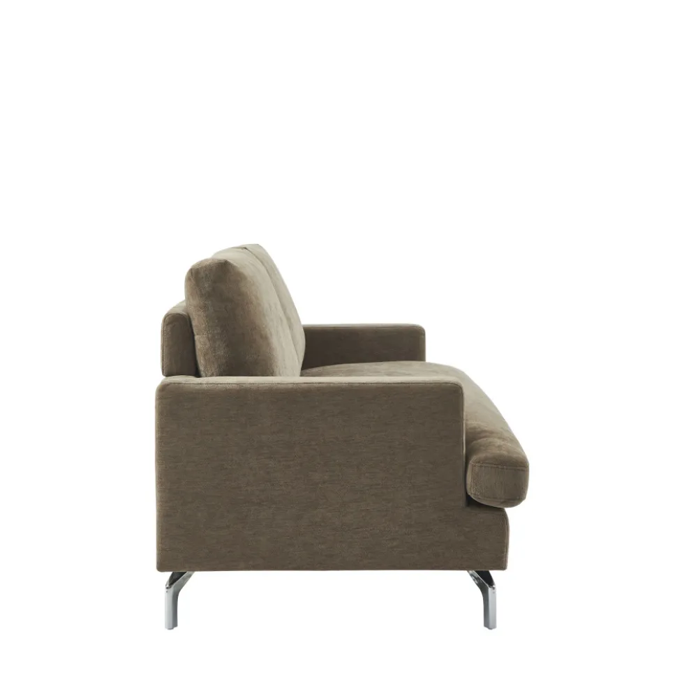 SOPHIE Canapé 3 places en tissu pieds chrome