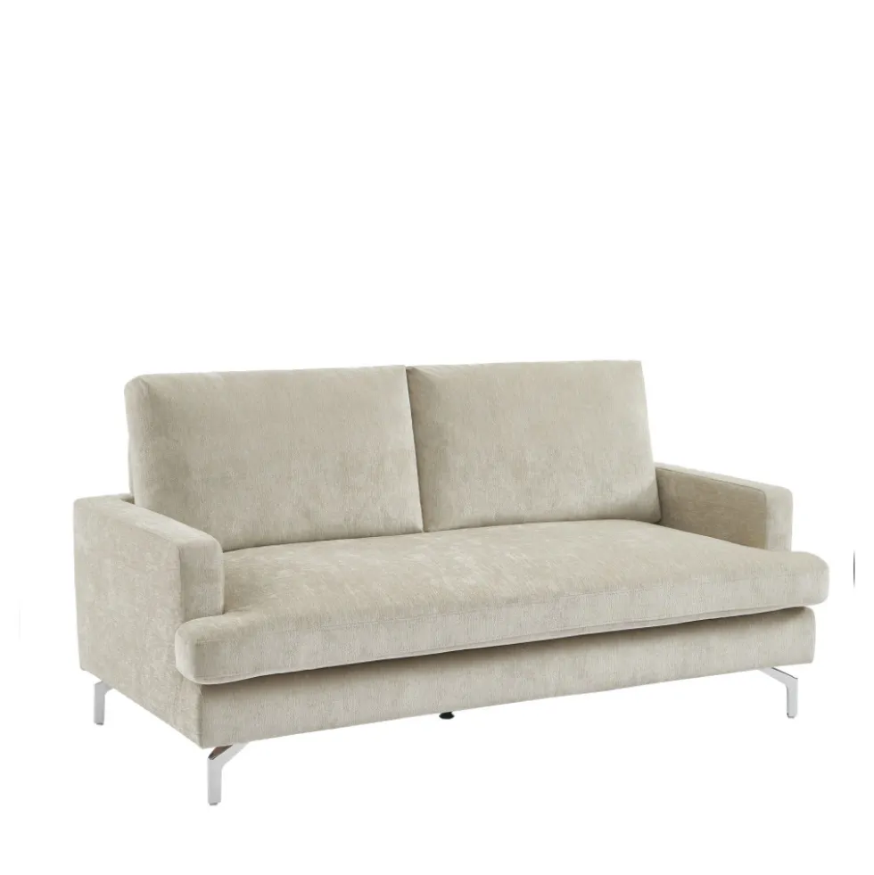 SOPHIE Canapé 3 places en tissu pieds chrome