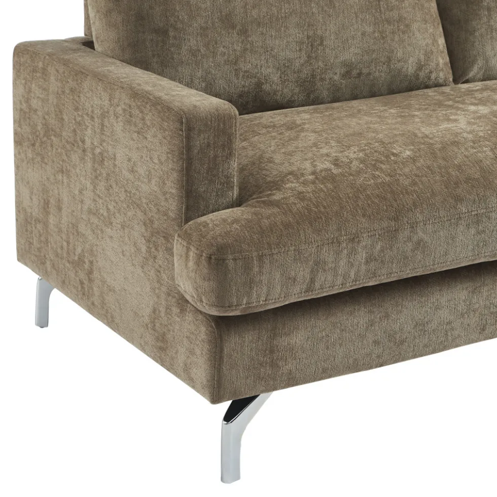 SOPHIE Canapé 3 places en tissu pieds chrome