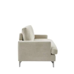 SOPHIE Canapé 3 places en tissu pieds chrome