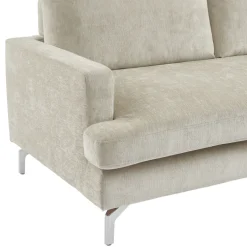 SOPHIE Canapé 3 places en tissu pieds chrome