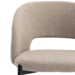 SOREN Lot de 2 chaises en tissu bouclette et métal