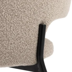 SOREN Lot de 2 chaises en tissu bouclette et métal