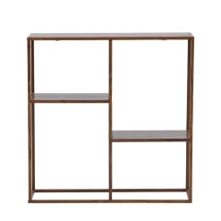 STAAL Étagère en bois effet noyer et métal H81cm