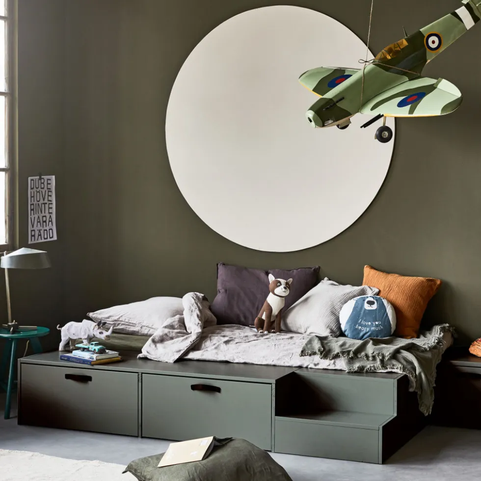 STAGE Lit avec multiples rangements en bois