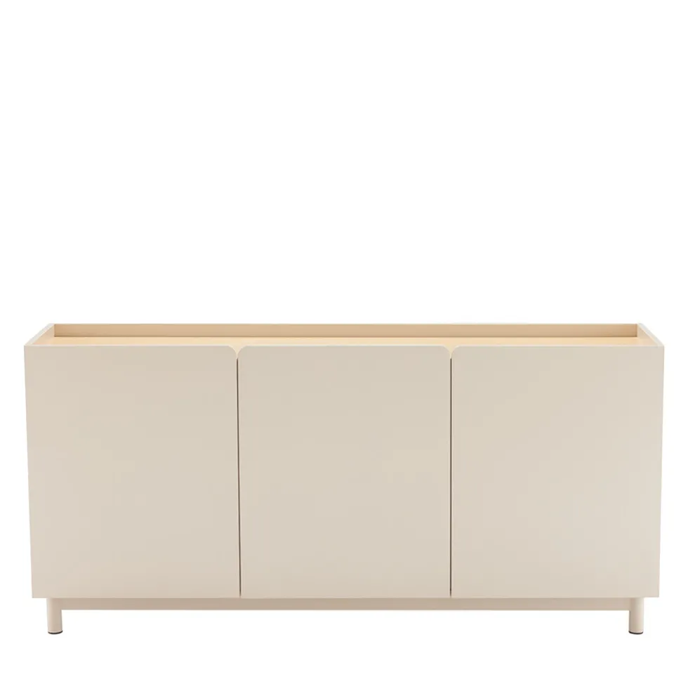 STANLEY Buffet 3 portes en bois et métal L160cm