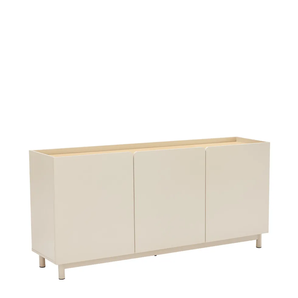 STANLEY Buffet 3 portes en bois et métal L160cm