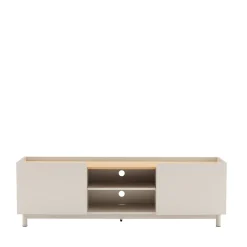 STANLEY Meuble TV 2 portes en bois et métal L160cm
