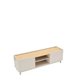 STANLEY Meuble TV 2 portes en bois et métal L160cm