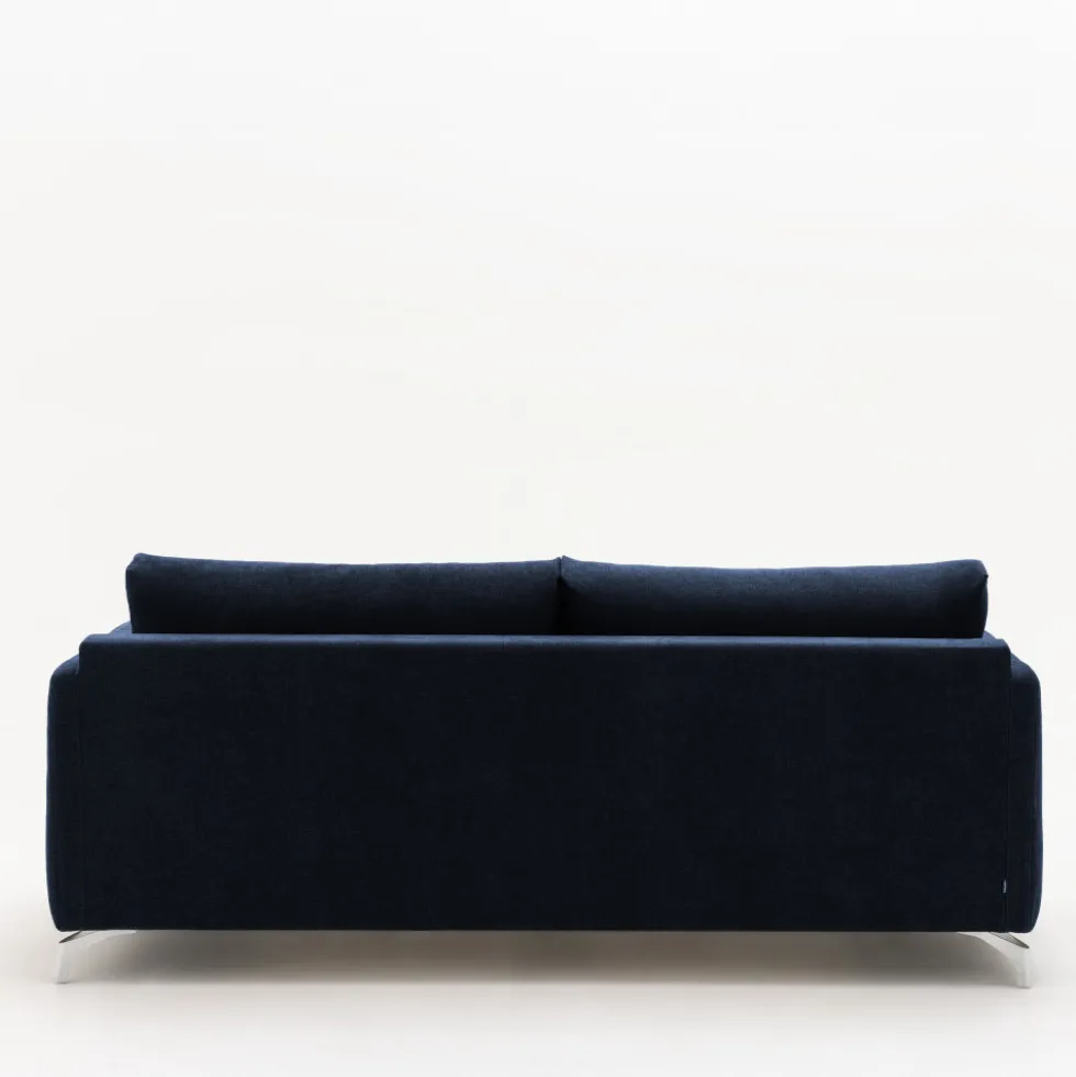 STEFFEN Canapé convertible express 3 places en tissu et pieds chrome