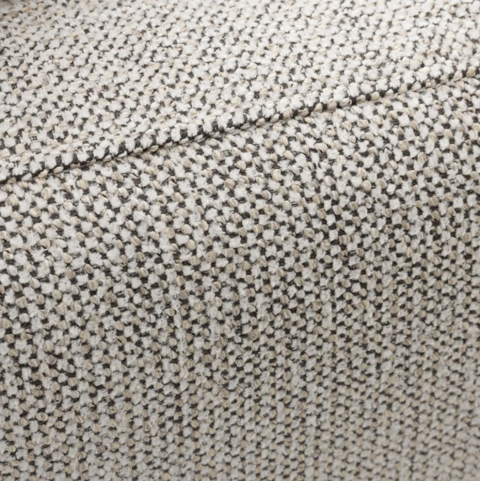 STEFFEN Canapé droit 3 places en tissu et pieds chrome