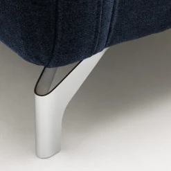 STEFFEN Canapé droit 3 places en tissu et pieds chrome