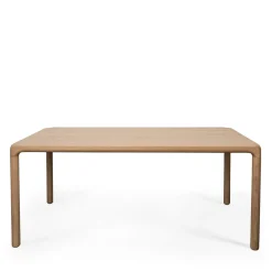 STORM Table à manger 8 personnes aux bords arrondis en bois