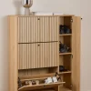STORO Meuble à chaussures 4 portes en bois et métal L98,7cm