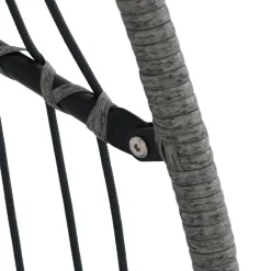 SULLY Fauteuil œuf suspendu de jardin en corde et acier traité