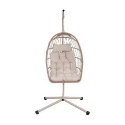 SULLY Fauteuil œuf suspendu de jardin en corde et acier traité
