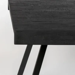 SURI Table à manger 4 personnes en teck recyclé et métal