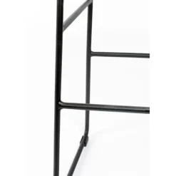 TANGLE Tabouret de bar en teck recyclé et métal H62cm