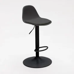 TEBAR Lot de 2 chaises de bar réglables en simili et métal H61-83cm