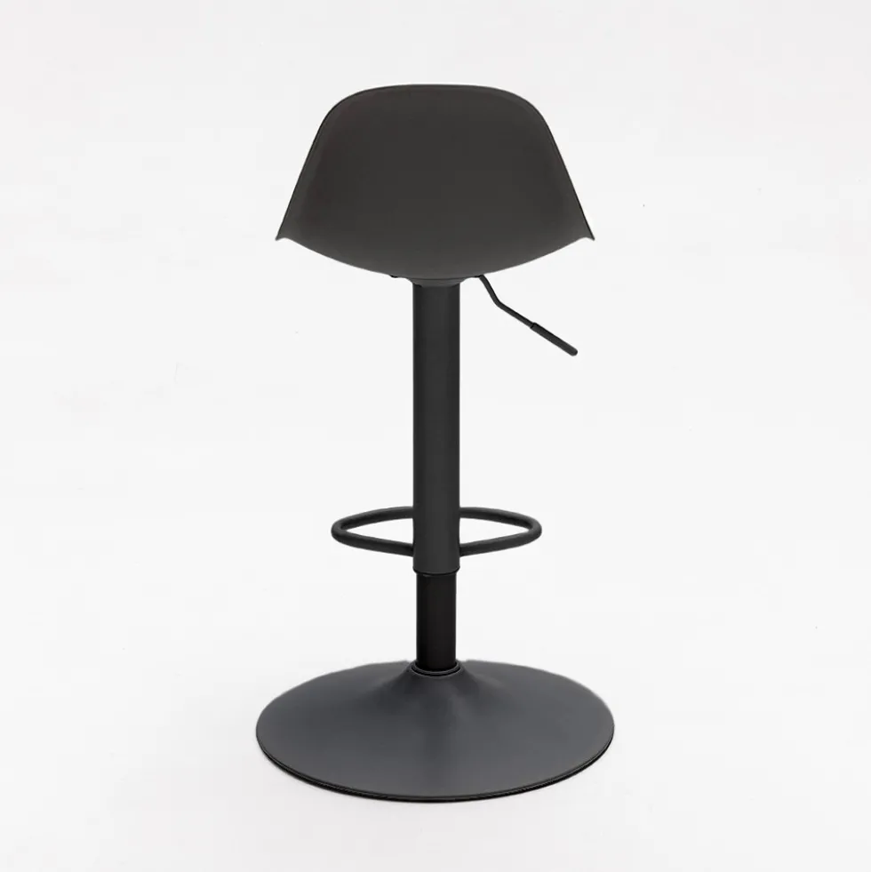TEBAR Lot de 2 chaises de bar réglables en simili et métal H61-83cm