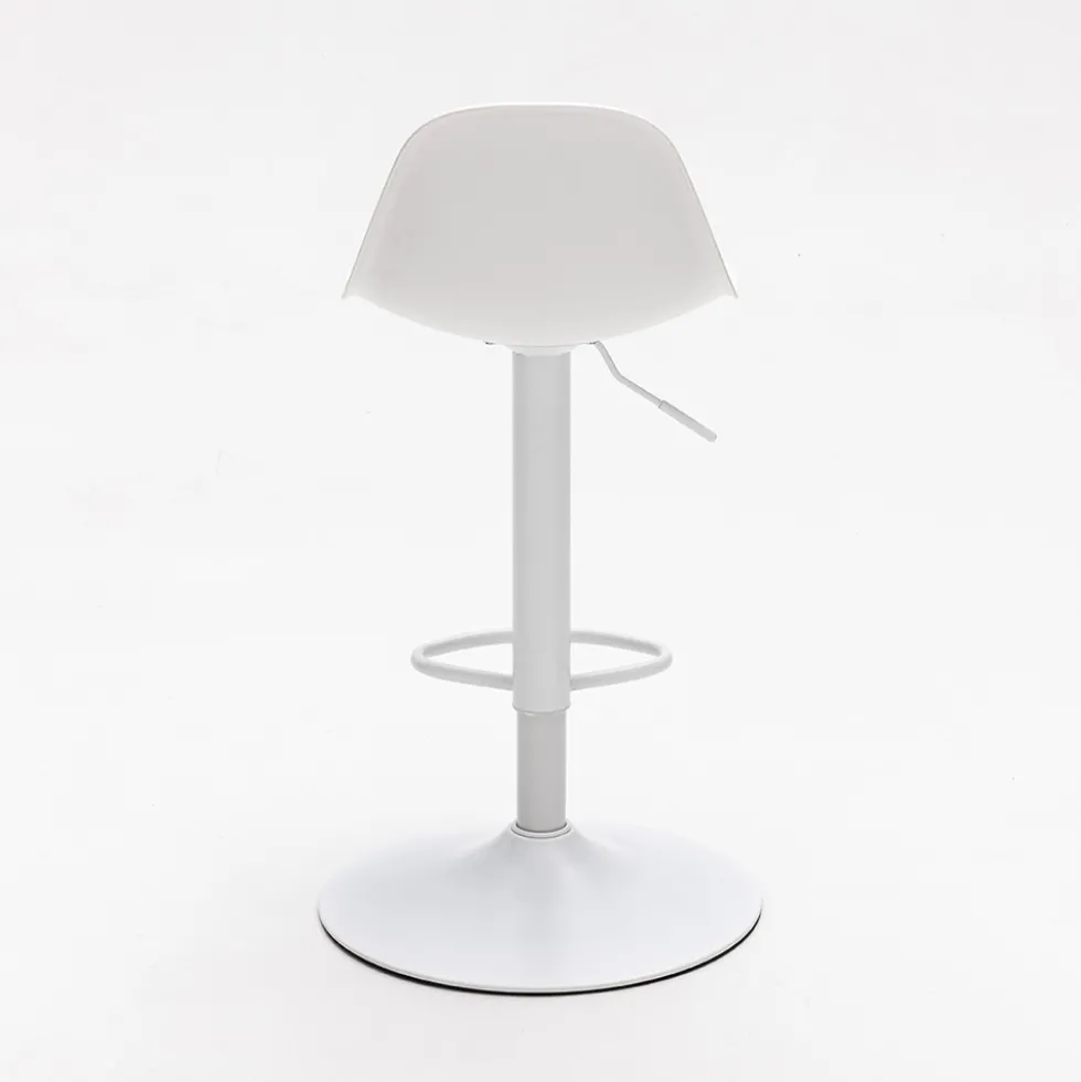 TEBAR Lot de 2 chaises de bar réglables en simili et métal H61-83cm