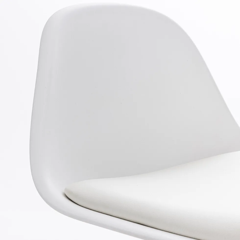 TEBAR Lot de 2 chaises de bar réglables en simili et métal H61-83cm