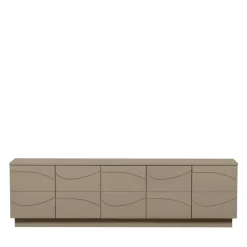 TEO Meuble TV 5 portes en bois L180cm