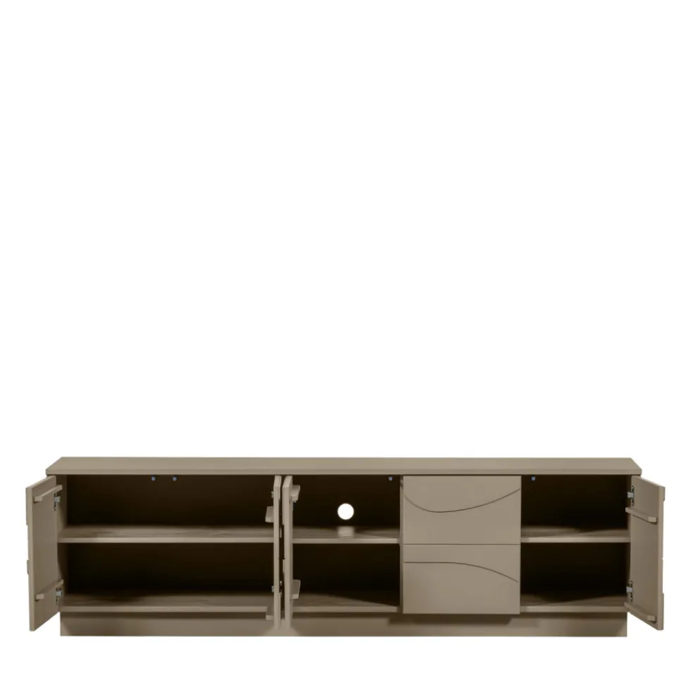 TEO Meuble TV 5 portes en bois L180cm