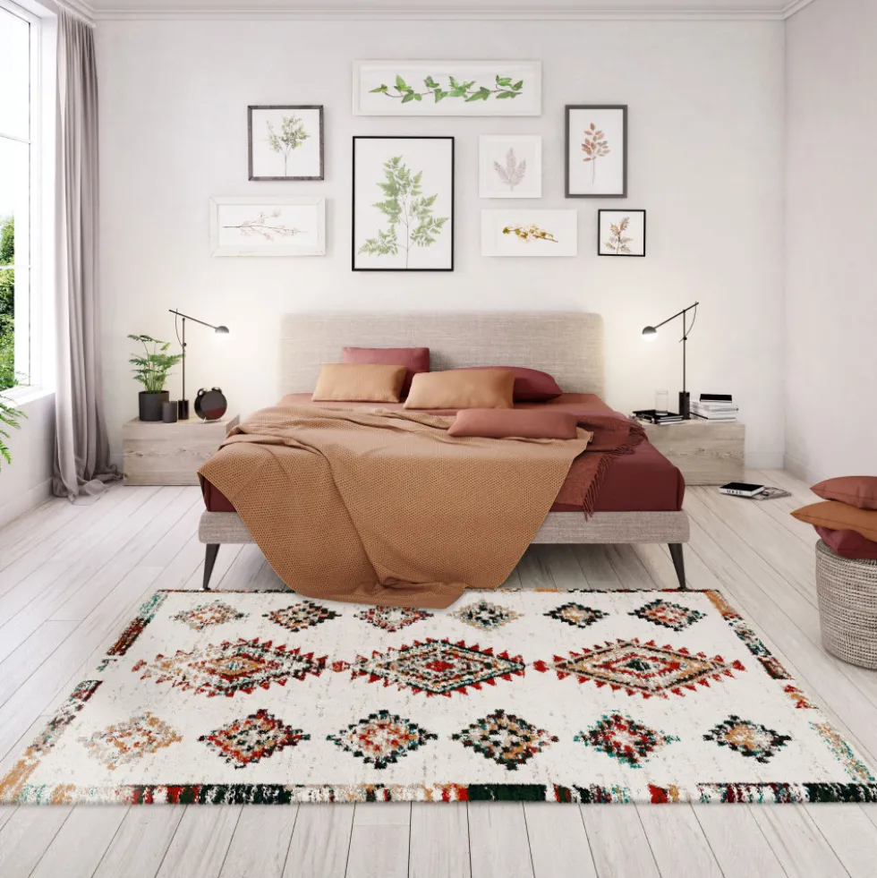 TIKI Tapis d'inspiration berbère à losanges