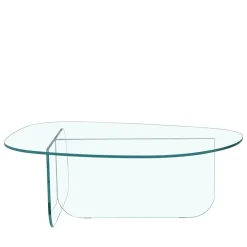 TILA Table basse organique en verre L100cm
