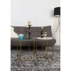TIMPA Table d'appoint marbre et laiton