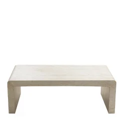 TOCOA Table basse effet travertin 120x55cm