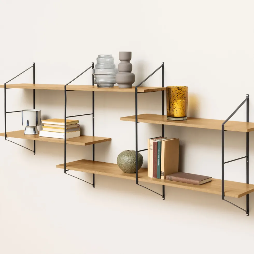 TOCRO Etagère murale en bois et métal L191cm
