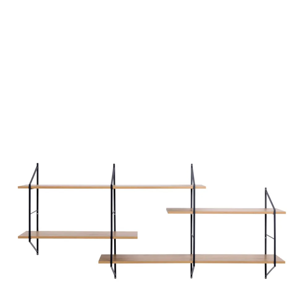 TOCRO Etagère murale en bois et métal L191cm