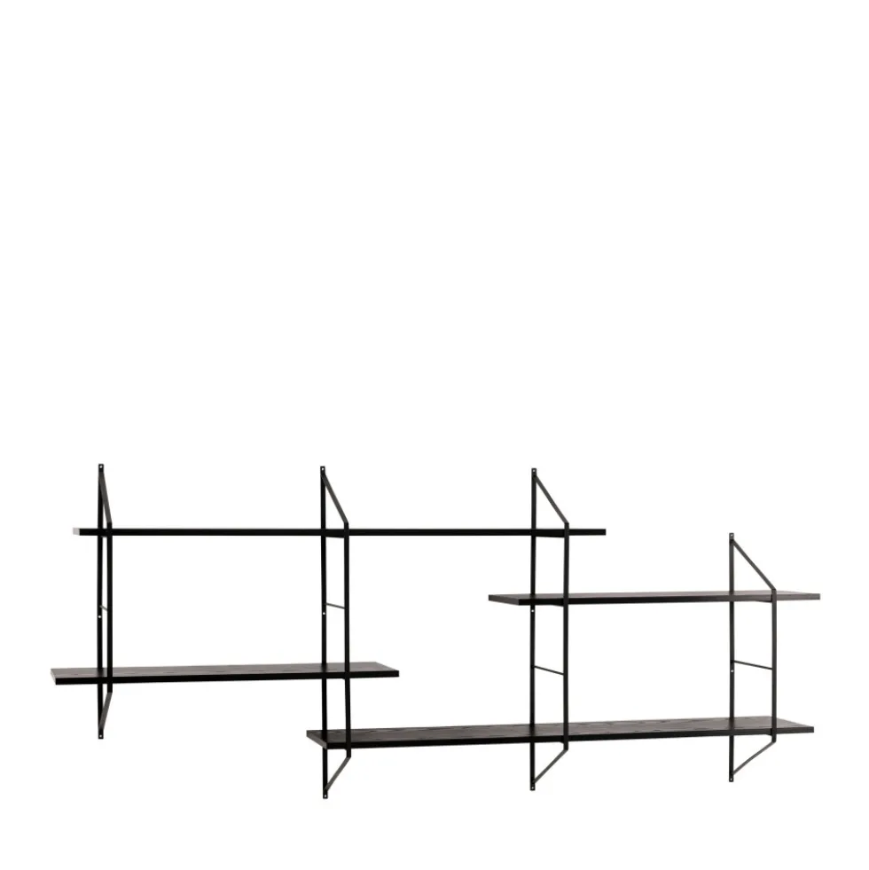 TOCRO Etagère murale en bois et métal L191cm