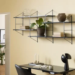 TOCRO Etagère murale en bois et métal L191cm