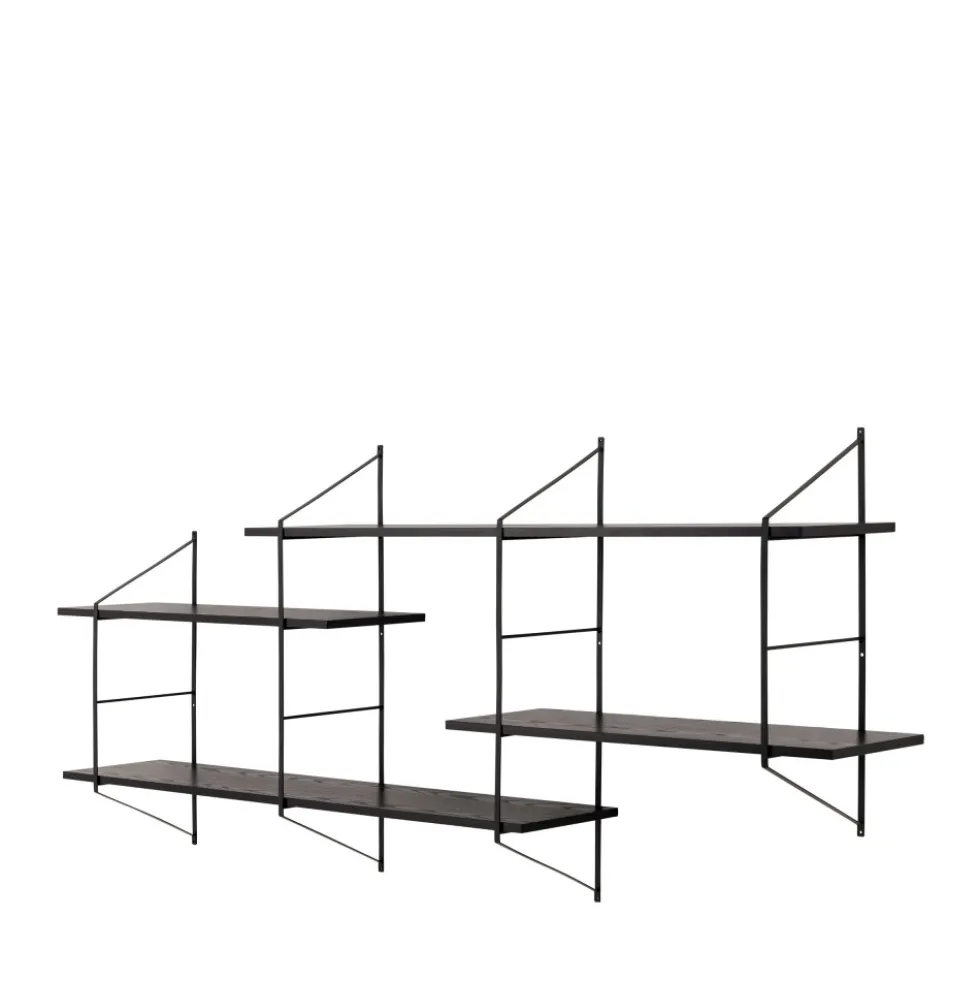 TOCRO Etagère murale en bois et métal L191cm