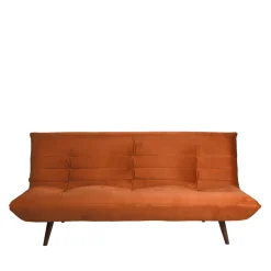TOMMY Canapé convertible 3 places en velours