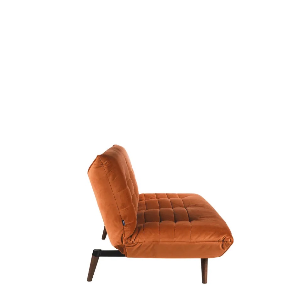 TOMMY Canapé convertible 3 places en velours