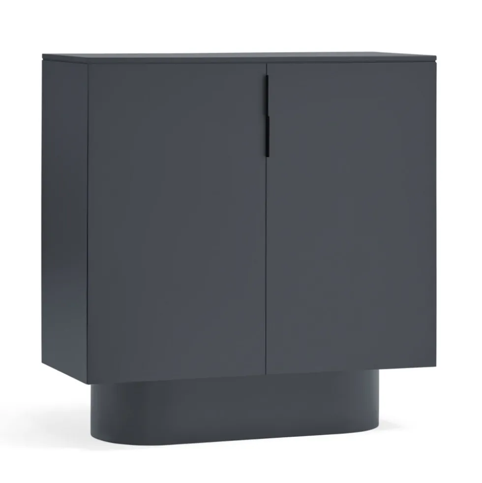 TOTEM Buffet haut 2 portes en bois L100 cm