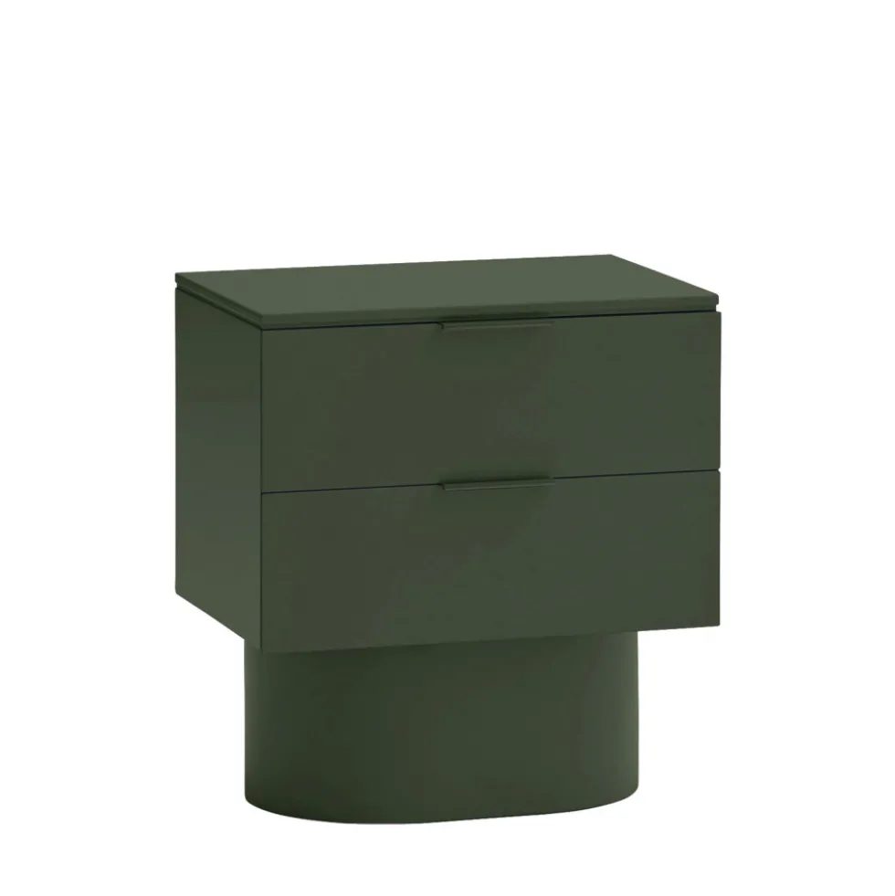 TOTEM Table de chevet 2 tiroirs en bois