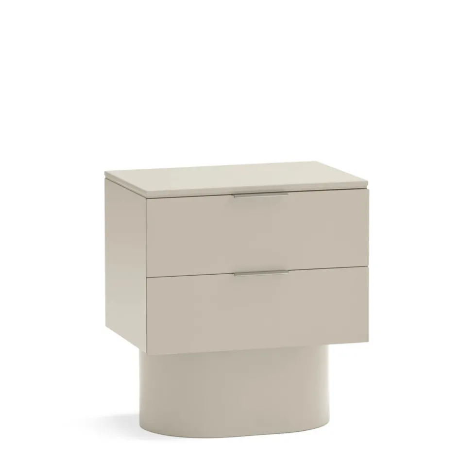 TOTEM Table de chevet 2 tiroirs en bois