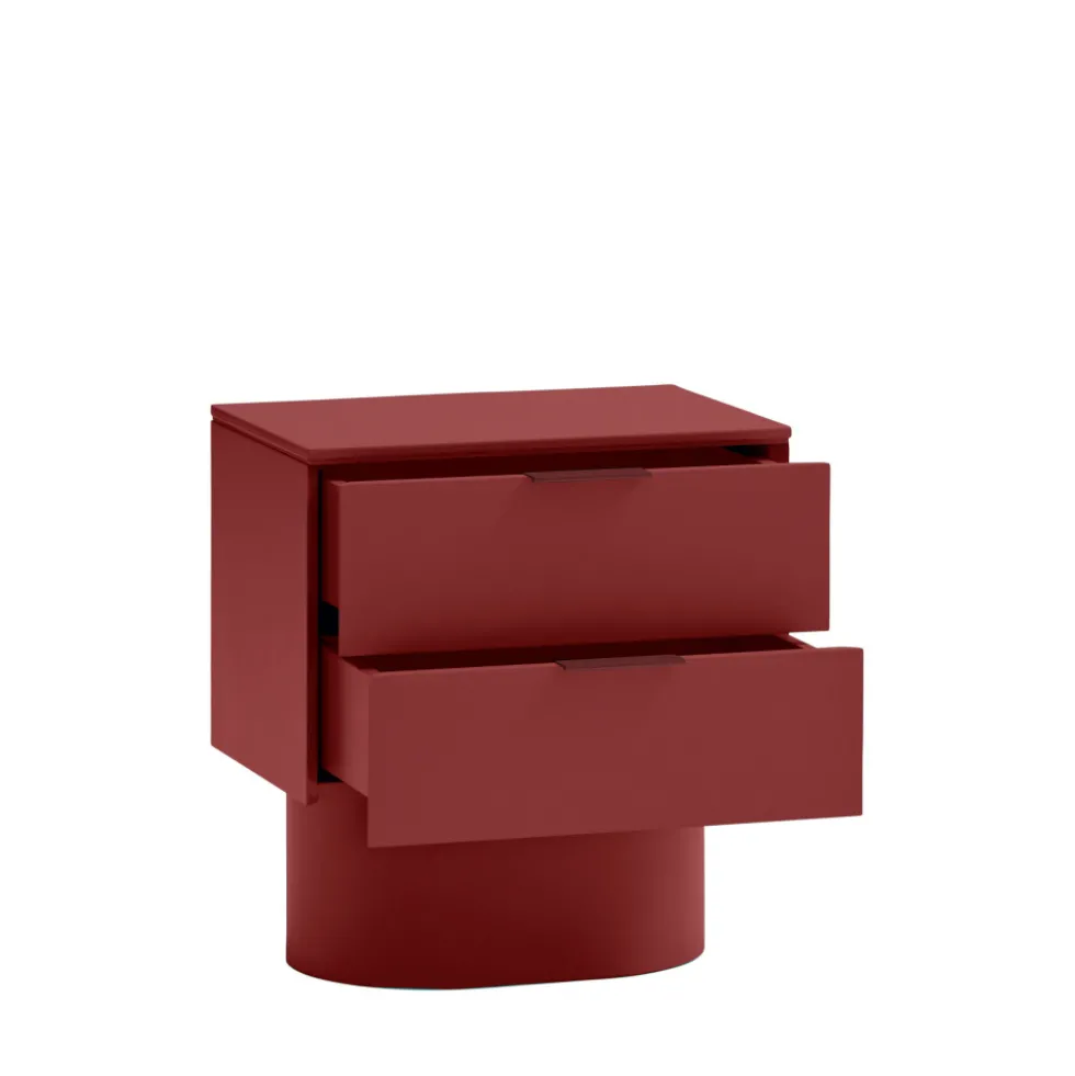 TOTEM Table de chevet 2 tiroirs en bois