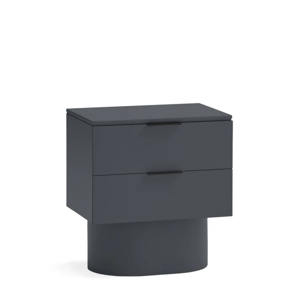 TOTEM Table de chevet 2 tiroirs en bois