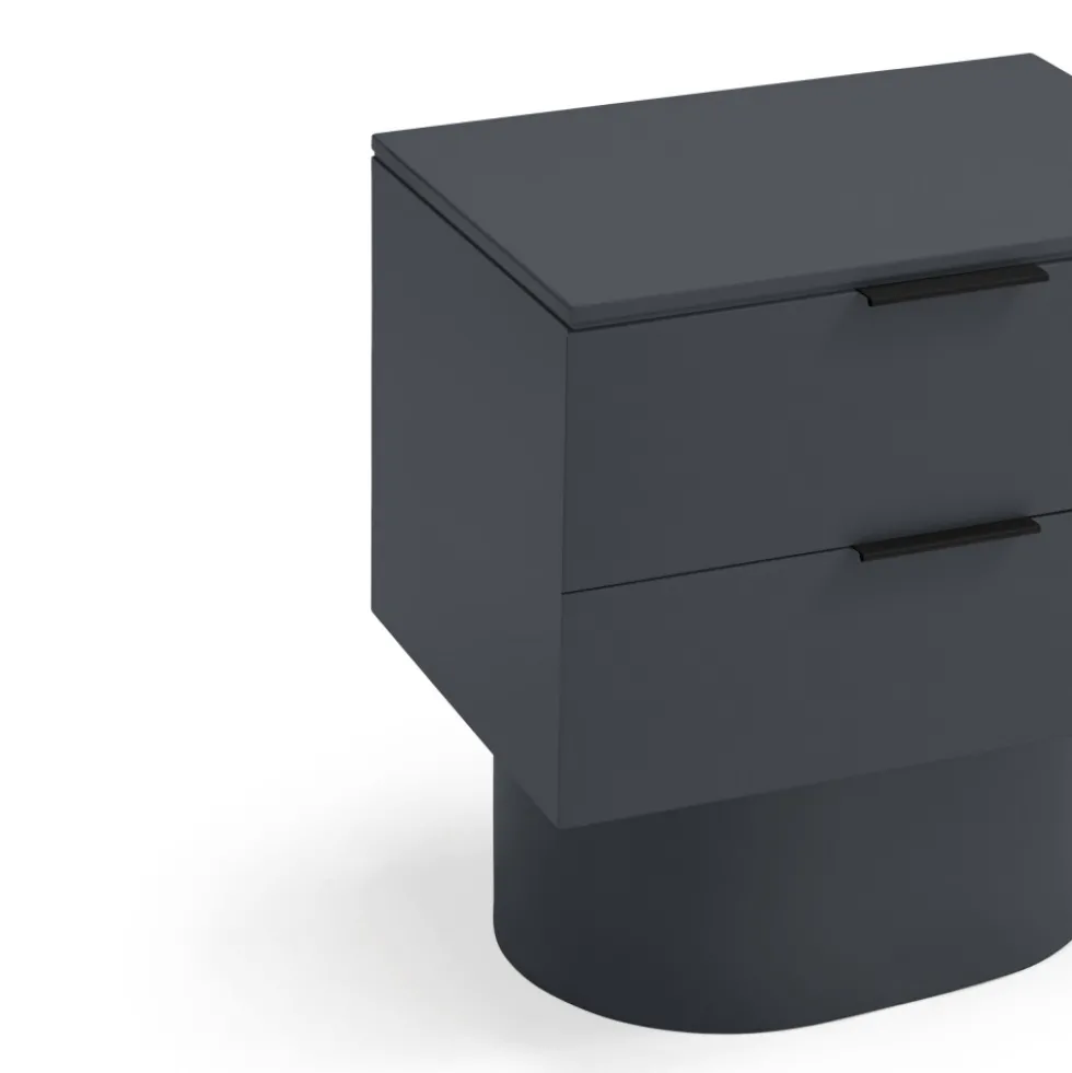 TOTEM Table de chevet 2 tiroirs en bois