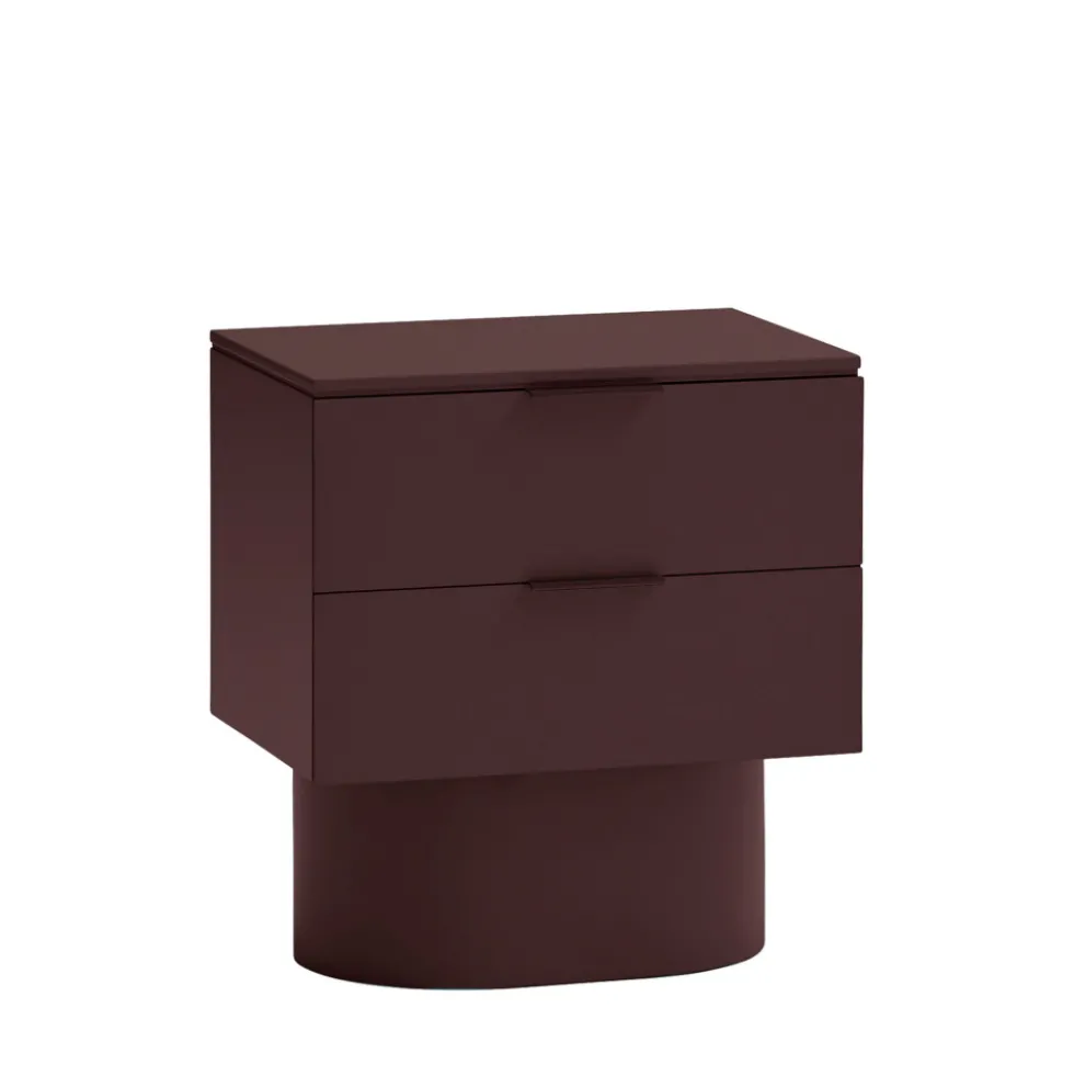 TOTEM Table de chevet 2 tiroirs en bois